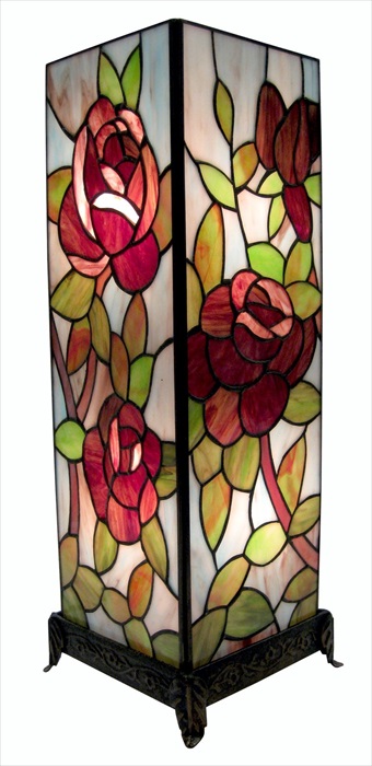 Tiffany Rose Square Lamp Large